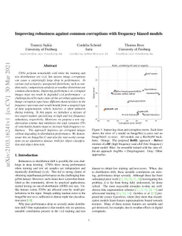 Improving robustness against common corruptions with frequency biased
  models