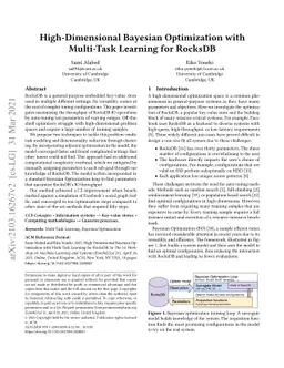 High-Dimensional Bayesian Optimization with Multi-Task Learning for
  RocksDB