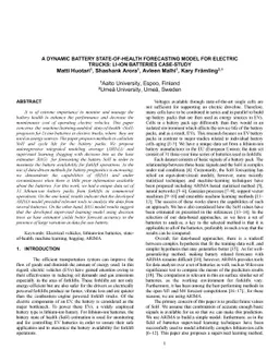 A Dynamic Battery State-of-Health Forecasting Model for Electric Trucks:
  Li-Ion Batteries Case-Study