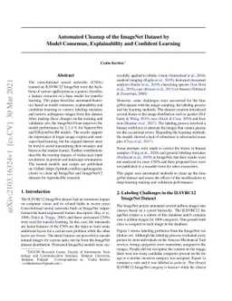 Automated Cleanup of the ImageNet Dataset by Model Consensus,
  Explainability and Confident Learning