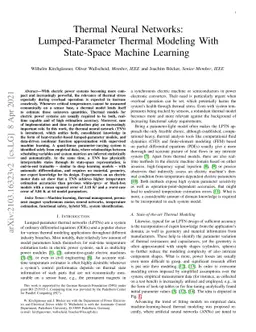 Thermal Neural Networks: Lumped-Parameter Thermal Modeling With
  State-Space Machine Learning