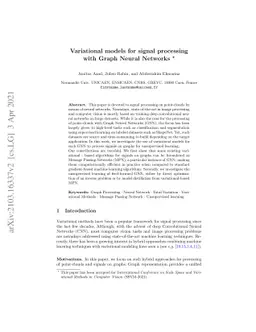 Variational models for signal processing with Graph Neural Networks