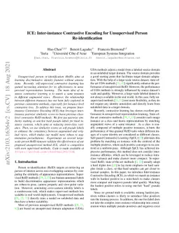 ICE: Inter-instance Contrastive Encoding for Unsupervised Person
  Re-identification