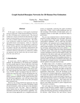Graph Stacked Hourglass Networks for 3D Human Pose Estimation