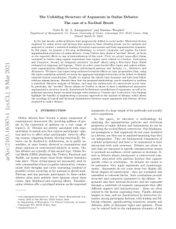 The Unfolding Structure of Arguments in Online Debates: The case of a
  No-Deal Brexit