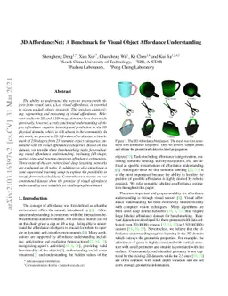 3D AffordanceNet: A Benchmark for Visual Object Affordance Understanding