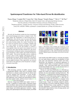 Spatiotemporal Transformer for Video-based Person Re-identification