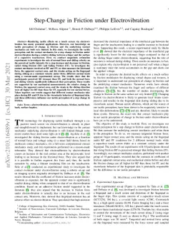 Step-Change in Friction under Electrovibration
