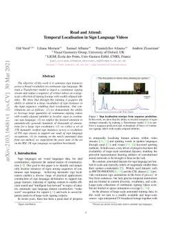 Read and Attend: Temporal Localisation in Sign Language Videos