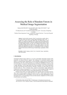 Assessing the Role of Random Forests in Medical Image Segmentation