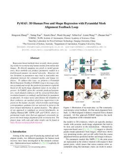 PyMAF: 3D Human Pose and Shape Regression with Pyramidal Mesh Alignment
  Feedback Loop