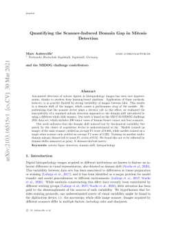 Quantifying the Scanner-Induced Domain Gap in Mitosis Detection