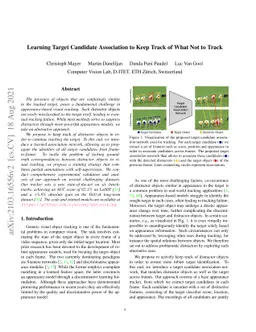 Learning Target Candidate Association to Keep Track of What Not to Track
