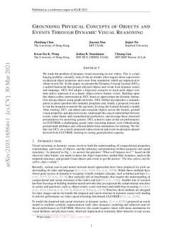 Grounding Physical Concepts of Objects and Events Through Dynamic Visual
  Reasoning
