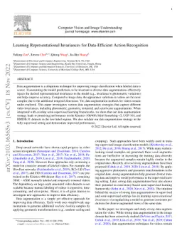 Learning Representational Invariances for Data-Efficient Action
  Recognition