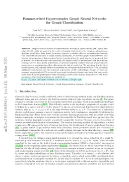 Parameterized Hypercomplex Graph Neural Networks for Graph
  Classification