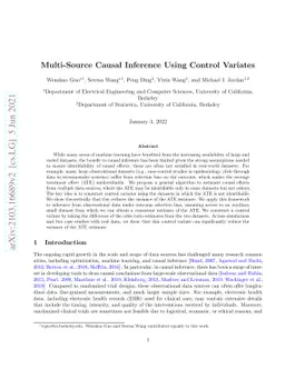 Multi-Source Causal Inference Using Control Variates