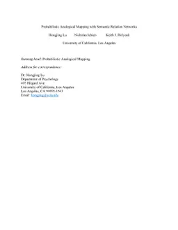 Probabilistic Analogical Mapping with Semantic Relation Networks