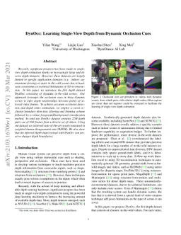 DynOcc: Learning Single-View Depth from Dynamic Occlusion Cues