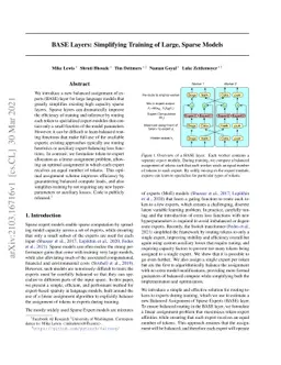 BASE Layers: Simplifying Training of Large, Sparse Models