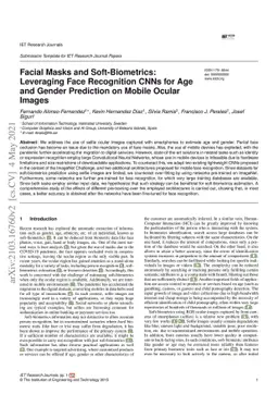 Facial Masks and Soft-Biometrics: Leveraging Face Recognition CNNs for
  Age and Gender Prediction on Mobile Ocular Images