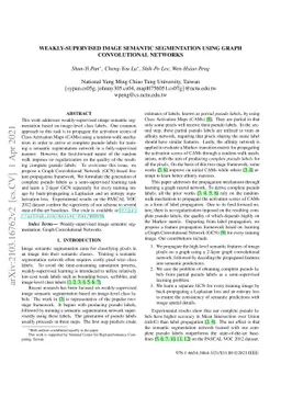 Weakly-Supervised Image Semantic Segmentation Using Graph Convolutional
  Networks