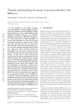 Towards understanding the power of quantum kernels in the NISQ era