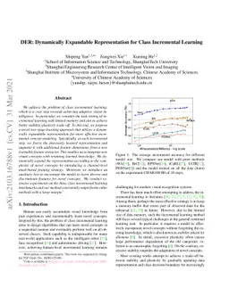 DER: Dynamically Expandable Representation for Class Incremental
  Learning