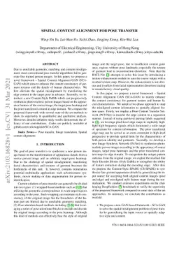 Spatial Content Alignment For Pose Transfer