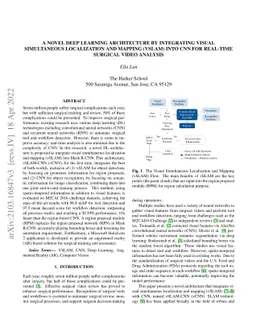 A Novel Deep ML Architecture by Integrating Visual Simultaneous
  Localization and Mapping (vSLAM) into Mask R-CNN for Real-time Surgical Video
  Analysis