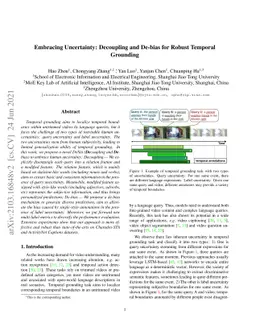 Embracing Uncertainty: Decoupling and De-bias for Robust Temporal
  Grounding