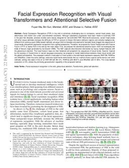 Facial Expression Recognition with Visual Transformers and Attentional
  Selective Fusion