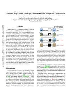 Attention Map-guided Two-stage Anomaly Detection using Hard Augmentation