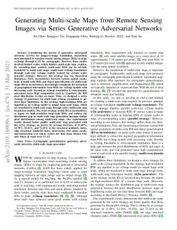 Generating Multi-scale Maps from Remote Sensing Images via Series
  Generative Adversarial Networks
