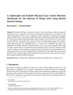 A Lightweight and Scalable Physical Layer Attack Detection Mechanism for
  the Internet of Things (IoT) Using Hybrid Security Schema