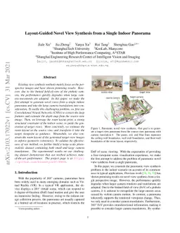 Layout-Guided Novel View Synthesis from a Single Indoor Panorama