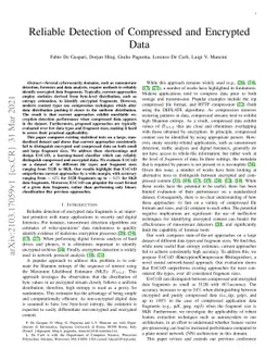 Reliable Detection of Compressed and Encrypted Data