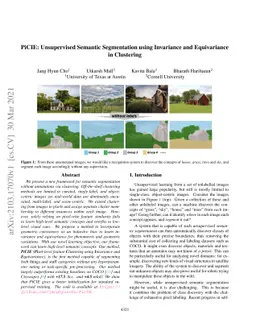 PiCIE: Unsupervised Semantic Segmentation using Invariance and
  Equivariance in Clustering