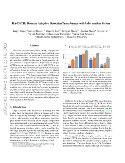 DA-DETR: Domain Adaptive Detection Transformer with Information Fusion