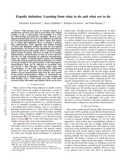 Ergodic imitation: Learning from what to do and what not to do