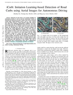 iCurb: Imitation Learning-based Detection of Road Curbs using Aerial
  Images for Autonomous Driving