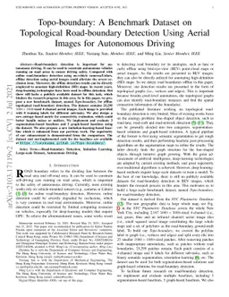 Topo-boundary: A Benchmark Dataset on Topological Road-boundary
  Detection Using Aerial Images for Autonomous Driving