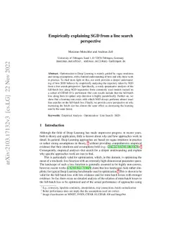 Empirically explaining SGD from a line search perspective