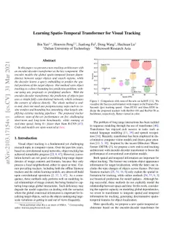 Learning Spatio-Temporal Transformer for Visual Tracking