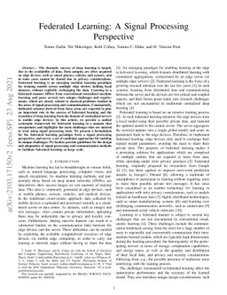 Federated Learning: A Signal Processing Perspective