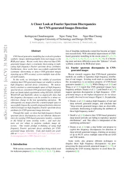 A Closer Look at Fourier Spectrum Discrepancies for CNN-generated Images
  Detection