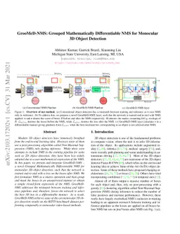 GrooMeD-NMS: Grouped Mathematically Differentiable NMS for Monocular 3D
  Object Detection