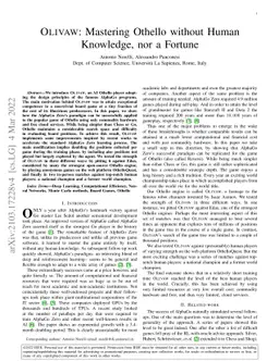 OLIVAW: Mastering Othello without Human Knowledge, nor a Fortune