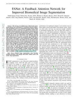 FANet: A Feedback Attention Network for Improved Biomedical Image
  Segmentation