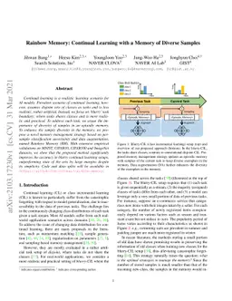 Rainbow Memory: Continual Learning with a Memory of Diverse Samples